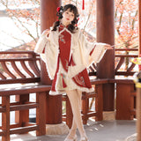 Plataz Design Songlong Chun Hanfu Women's Chinese Style Improvement Han Element Coat Dress Set 8993