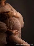 Plataz Independent Design Pregnant Woman Sexy Lace Pregnant Woman Photo Studio Photo Clothes Champagne Maternity