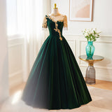 Plataz Green Evening Dress Dress Female Piano Performance Performance Suit High-End Temperament High-End Host Folk Song Singing Dress