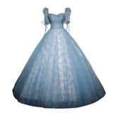 Plataz Blue Evening Dress 2025 Summer New Stage Piano Performance Solo Student Vocal Art Dress Presided