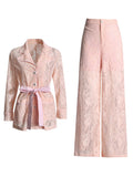Plataz Elegant Commuter Style Suit Women's New Spring 2025 With Lace Horn Pants Two-Piece