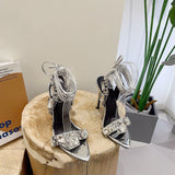 Plataz Heels 2025 New Sexy Cross-Lace With Water Toe Summer With High Heel Sandals High Quality Shoes