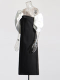 Plataz Style Dress Spring 2025 New High-End Perspective Mesh Bow Bow Dress Dress