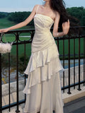 Plataz New [Iris Jasmine] Niche High-End Sling Dress Adult Fishtail Birthday Dress HZ0628