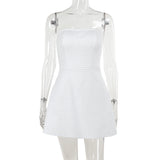 Plataz Autumn 2025 New Sexy Short Dress Famous Style Temperament Hot Diamond Chest Foundation Dress DJPT