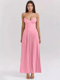 Plataz Women's New Sexy Breast-Wearing Shoulder-Folded Dress HZ0628
