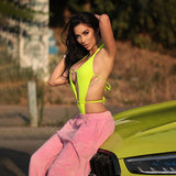 Plataz Slings Hollow Sexy Strapped Joint Jacket 2025 Spring New Hottie Top DJPT