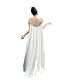 Plataz Sanya Beach Dress Seaside Holiday Dress Lazy Loose Thin Shoulder Dress Desert Photo