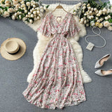 Plataz Vacation Dress Summer 2025 New Sexy V To Receive Long-Lost Lanky Chopped Beach Skirt DJPT
