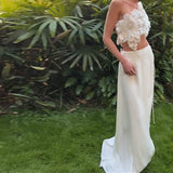 Plataz 2024 New Sexy Hot Babes Bare Back Lily With Open-Fork Solid Dress Suit HZ0628