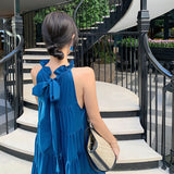 Plataz New Sanya Seaside Women's Beach Dress High-End French Temperament Hanging Neck Holiday Dress