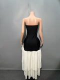 Plataz Black And White Bumpy Brae With Dressing Temperament Dinner High-End Light Evening Dress HZ0628