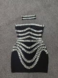 Plataz Niche Design Heavy Industry Nail Beads With Chest Banda Dress Party Dinner Dress Dress Dress