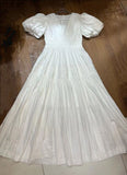 Plataz Niche 2024 Summer Wind V Collar Bubble Sleeves Short Sleeve Splicing Folds To Collect Waist Pink Dress Dress