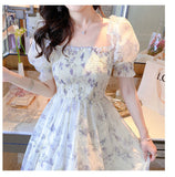 Plataz Tea Break French Ink Painting To Collect Thin Temperament Lady White Chiffon Dress Women's Clothing Mall The Same DJPT