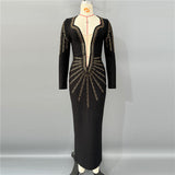 Plataz Heavy Industry Hot Diamond Body Banded Dress Party Dinner Dress Dress