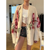 Plataz Rose Loose Knitted Woolen Cardigan Warm Coat 24 Autumn And Winter New