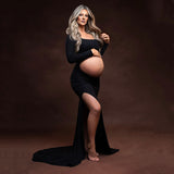Plataz Women Cotton Dress Dress Pregnant Women Photo Full Cotton Drag Skirt Maternity