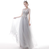 Plataz Evening Dress Women 2025 New Noble Temperament Dream Birthday Party Evening Dress Long Performance Clothes Thin