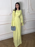 Plataz French Small Temperament Summer Solid Color Small Fresh High-End Feel Waist Dress