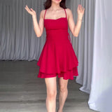 Plataz Women's Summer Sling Hanging Neck Collar Strap Sexy High-Rise Repair Cake Skirt