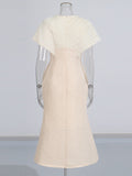 Plataz Temperament Elegant Style Dress Dress 2025 New V-Neck Three-Dimensional Flower Dress Women's Summer High Sense