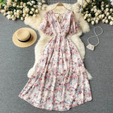 Plataz Vacation Dress Summer 2025 New Sexy V To Receive Long-Lost Lanky Chopped Beach Skirt DJPT