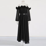 Plataz Famous Party Dress 2025 Summer New Three-Dimensional Flowers To Receive Waist Dress Woman