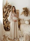 Plataz Cotton Pregnant Women Dress Dress Lace Pregnant Women Photography Dress Maternity