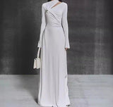 Plataz Body-Body-In-Body Bag Dress 2025 Summer New Folded Glazed Emptiness Irregular High-Sensing Body Dress