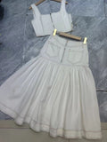 Plataz Summer Australian Holiday Cowboy Sling + Milky Bagfish Tail Half-Socked Skirt Set