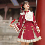 Plataz Tour Dragon Hechun Chinese Style Improvement Han Element Female Vest Dress Skirt Dress Dress 6962