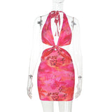 Plataz Holiday Printed Suffixed Dress 2025 Summer New Dew Beach Short Dresses DJPT