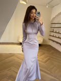 Plataz Spring Cundress Long Sleeves And Flaws With Irregular Long Dress Dress Woman