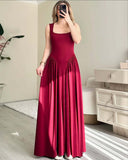 Plataz Summer New Women's Collar Sexy Sleeveless Wrinkled Temperament Dress Dress Dress Woman HZ0628