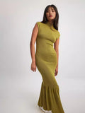 Plataz Summer New Fashion Round Collar Slim Slim Elegant Splicing Dress