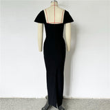 Plataz New Temperament Elegant Diamond Tender Tender Dress Party Party Party Dress