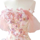 Plataz Flower Evening Dress 2025 New Bridal Toast Dress Shoulder Senior Art Exam Host Dress Woman