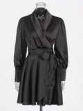 Plataz Temperament High Sense Bonded Skirt Women's Dresses Spring 2025 New Collared And Solid-Colored Shirt Skirt
