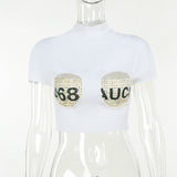 Plataz Summer 2025 New Fashion Style Casual Bair Tycoat Short-Sleeved T-Shirt For Women DJPT