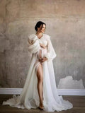 Plataz Women's Chiffon Strapped Dress Under The Fork Pregnant Photo Photography Mop 1253 Maternity