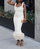 Plataz 2024 Hand-Woven Jasmine Rope Shoulder Strap Bag Tuxedo Dress LX0104