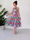 Plataz Fashion Colorful Printed Holiday Casual Dress For Summer 2024