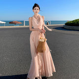 Plataz Dress Women's Summer Seaside Holiday Super Fairy Dew Back Dress Bohemian Dress Skirt Ambiance