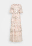 Plataz Summer British Tide Fairy Embroidery Flower Lotus Leaf Sleeves Wood Ear Goddess Net Yarn Cake Dress Dress