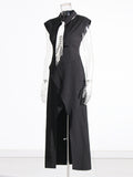 Plataz Street Style Shirt Dress 2025 Spring New Collar Heavy Industry Tie With Body-In-Body Temperament Dress Dress Woman