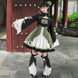 Plataz Design Kung Fu Rolling Chinese Style Improve The Chinese Elements Of The Women's Coat Dress Dress Set 6663