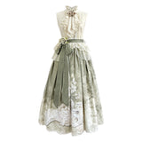 Plataz Early Morning Time Hanfu Women's Chinese Style Improve The Chinese Elements Of The New Chinese Top Skirt Dress Set 9548