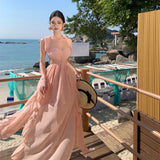 Plataz Photo Wearing Hainan Sanya Resort Beach Skirt Temperament Super Fairy Long Dress Birthday Dress