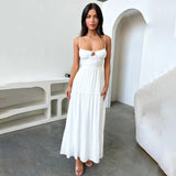 Plataz Sling Strip A Swing Holiday Style Dress 2025 New Temperament Strap To The Waist Dress DJPT